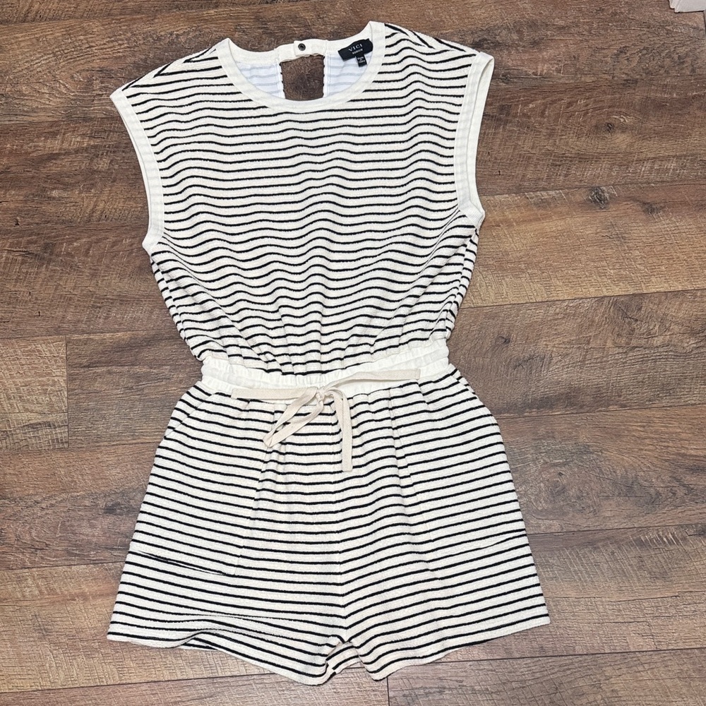 Striped Black and Women’s Romper
